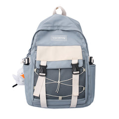 Damenmode-Trend Campus lässiger einfacher Rucksack in Kontrastfarbe