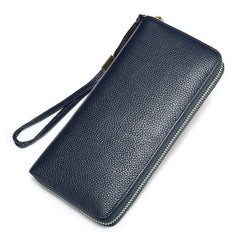 Retro Damen Rindsleder große Kapazität lange Brieftasche