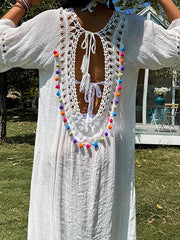 Sheer  Hollow-out Cover Up Swimwear
