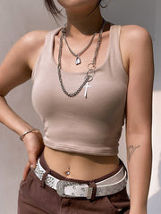 Solid Color Bottoming Vest Sports Inner Top