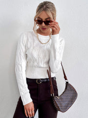 Kurzer gestreifter Pullover