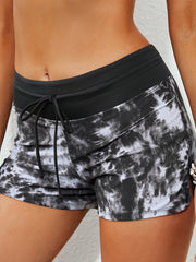 Contrast Binding Drawstring Swimming Panty