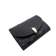 Echtes Leder Rindsleder Schlange Muster Brieftasche Geldbörse Kartenhalter