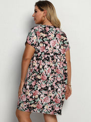 Sling Floral High Waist Loose Dress