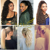 Mais heißer Klettverschluss langes lockiges Haar explosives Stück Pferdeschwanz Perücke Stück