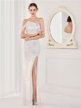 Vestido largo de noche de fiesta con lentejuelas