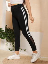 Plus Leggings Slim Fit Einfarbige Freizeithose