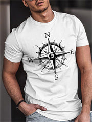 Lässiges T-Shirt mit kurzen Ärmeln und Print