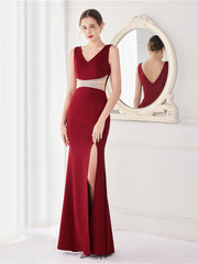 Vestido largo elegante con taladro caliente artesanal