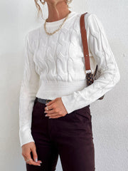 Kurzer gestreifter Pullover