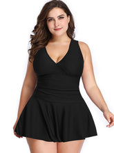 Traje de baño clásico de una pieza con falda de cuatro esquinas Hepburn