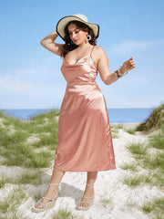 Vestido de tirantes de color liso