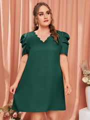 V-Neck Loose Casual Dress