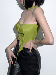 Solid Color Hanging Neck Night Umbilical Fashion Small Vest