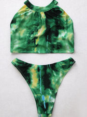 Traje de baño bikini de dos colores