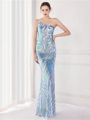 Pailletten-Promi-Party-Abendkleid