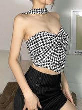 Top halter sexy de corte entallado