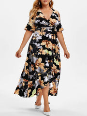 Vestido irregular con estampado bohemio informal