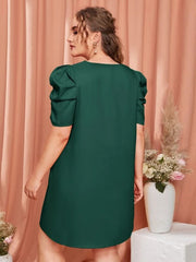 V-Neck Loose Casual Dress