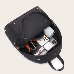 Modischer wasserdichter Rucksack mit mehreren Fächern für Männer und Frauen mit Kreuznieten