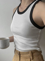 Chaleco deportivo ajustado blanco puro