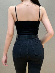 Lace Sling Stitching Short Small Vest