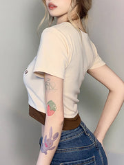 T-Shirt mit Buchstaben-Print