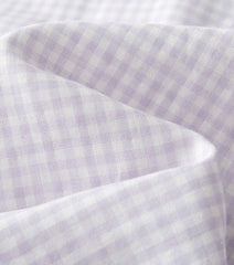 Conjunto de pijama de manga corta y pantalón corto de cuadros vichy - Morado