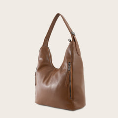 Soft leather simple one-shoulder portable handbags