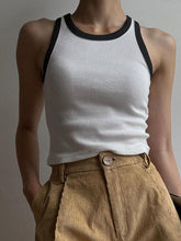 Chaleco deportivo ajustado blanco puro