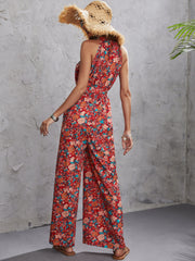 Printed Straight-leg Jumpsuit