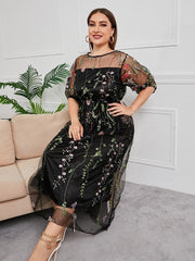 Vestidos de fiesta con bordado de malla