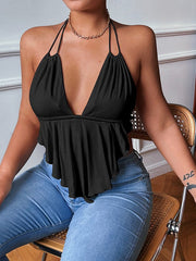 Temperament Strapless Backless Vest