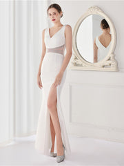 Vestido largo elegante con taladro caliente artesanal