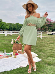 Suspender Long Sleeve Dress