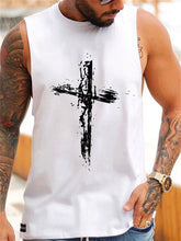 Cross Print Sleeveless Top
