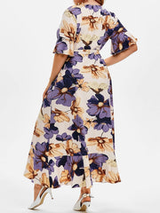 Vestido irregular con estampado bohemio informal