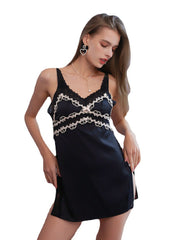 Camisón de seda sintética de princesa francesa