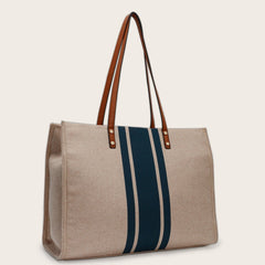 Bolso vintage para portátil de lino y algodón