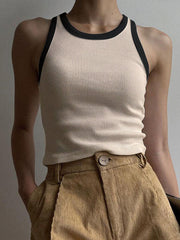 Chaleco deportivo ajustado blanco puro