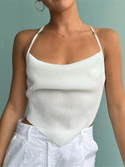 Backless Solid Color Vest