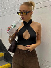 Chaleco halter cruzado