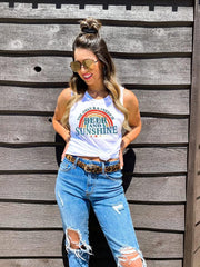 Bier und Sonnenschein Regenbogen Tank