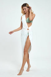 Mazikeen Perfect Vacation - Vestido playero de un solo hombro