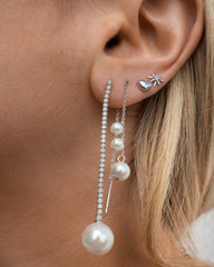 Mini pendientes de corazón de plata