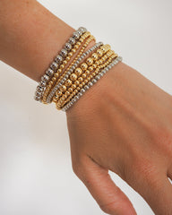 Metallic Stackables - Silber 6mm