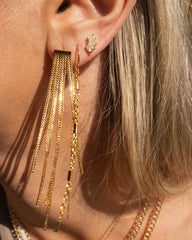 Pendientes Riley plateados