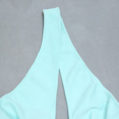 Mono de vendaje con escote halter, sin mangas y calado PZC1239