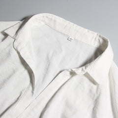 Vestido camisero blanco de manga larga