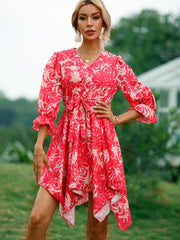 Vestido largo para mujer con estampado de rosas